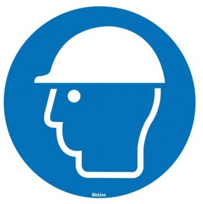 Panneau PVC - Rond - CASQUE DE PROTECTION - Lot de 1 - Bizline 730752