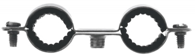 Collier double isol� pour tube de 22 mm - Sachet de 10