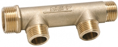Collecteur Type A - Arriv�e M�le 20 x 27 - 2 d�parts M�le 15 x 21 - Gripp