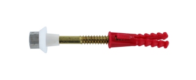 Fixation - WC et bidet - Vis 2 filets laiton 6 x 70 - Cheville rc - Ecrou borgne - Novipro NOV92560