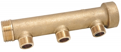 Collecteur Type BC - Arriv�e M�le 26 x 34 - 4 d�parts M�le 15 x 21 - Extr�mit� Femelle 26 x 34 - Gripp