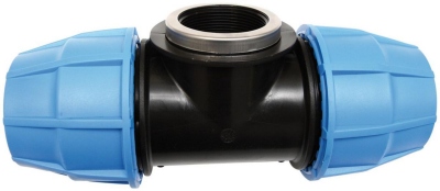 Raccord en T - Diam�tre 25 mm - Taraud� 20 x 27 - Pour tube Polypropyl�ne PE - Sferaco 1009025