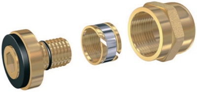 Raccord � ecrou tournant RETIGRIPP - Tube PER Diam�tre 16 vers Femelle 15 x 21 - Gripp
