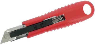 Cutter de s�curit� - A lame trap�ze r�tractable - Bizline 700345