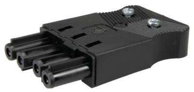 Connecteur - 4 P�les - Femelle - Noir - Bizline 300036