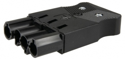 Connecteur - 4 P�les - M�le - Noir - Bizline 300035