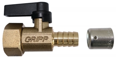 Vanne  pour sortie de collecteur - A sertir - D12 - Femelle 15 x 21 - Gripp