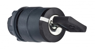 T�te de bouton tournant � cl� - 2 positions - Noir - Ronis 421E - Schneider electric ZB5AG212