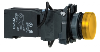 Voyant lumineux - A LED - Transformateur 24 Volts - Orange - Schneider XB5AV5B5