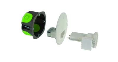 Boite cloison s�che luminaire applique diam�tre 67 mm Bizline R Box + Douille E27