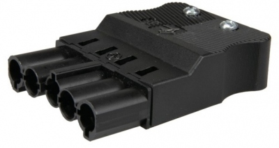 Connecteur - 5 P�les - M�le - Noir - Bizline 300037