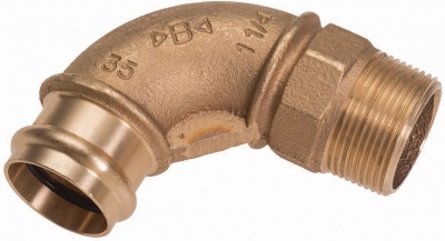 Coude 90� - A sertir - Cuivre - M�le / Femelle - Diam�tre 14 mm vers 1/2 - Sachet de 2 - Altech ALT02P8001G1404