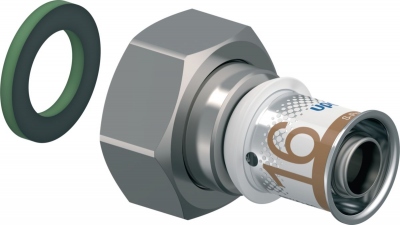 Raccord � sertir - Ecrou libre femelle - S-Press PLUS - 16 vers 3/4 - Uponor 1070603
