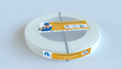 Cable r�seau - Cat�gorie 6A - UTP - LSOH-FR - 4 paires - Couronne de 100 M�tres - Ivoire - DCA - Acome R7291AC1
