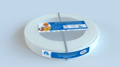 Cable r�seau - Cat�gorie 6 - UTP - LSOH-FR - 4 paires - Couronne de 100 M�tres - Ivoire - DCA - Acome M5007C1