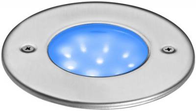Applique de sol encastr�e - Aric EGO - A led - 1.5W - Bleu - Inox - Rond - Aric 1758