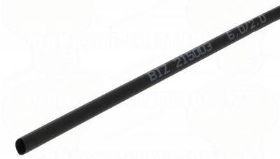 Gaine thermor�tractable noire de 6 � 2 mm