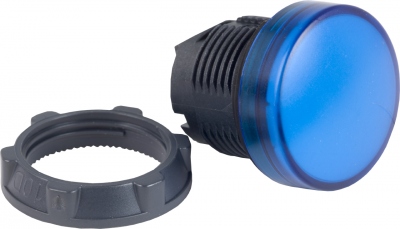 T�te - Pour Voyant � LED - Bleu - Cabochon lisse - Schneider ZB5AV063