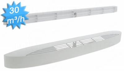 Entr�e air auto r�glable acoustique ECA 30 m3/h blanc