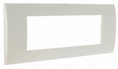 Plaque Hager Systo horizontale 6 modules Blanche