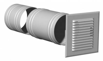 Grille de prise et rejet d'air alu 165x165 mm manchon D125