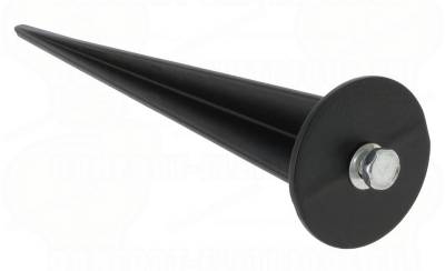 Piquet en aluminium noir pour spot halog�ne 150 Watts