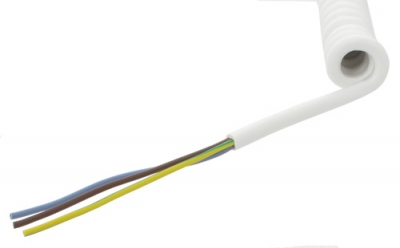 Câble Spiralé CSF 103 - 3x0.75 Mm², Blanc, 5 Mètres - Neuf Sous Emballage D'origine