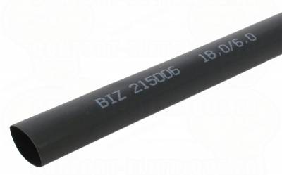 Gaine thermor�tractable noire de 18 � 6 mm