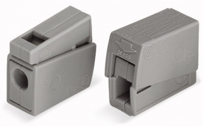 Borne pour luminaires - Wago - 1 conducteur - 2.5 mm� - Gris