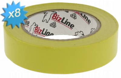 Ruban adh�sif �lectricien jaune en rouleau de 10 m�tres Lot de 8