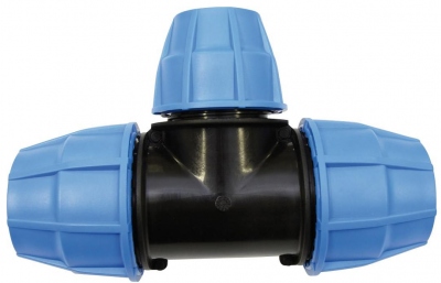 Raccord en T - Diam�tre 32 mm - Pour tube Polypropyl�ne PE - Sferaco 1007032