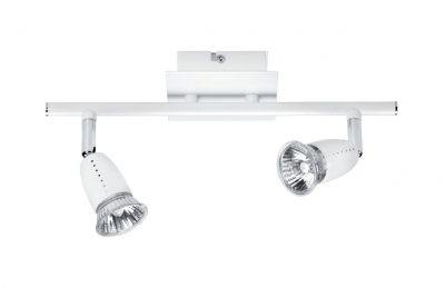 Plafonnier - Aric ECCO barre - Culot GU10 x 2 - Blanc - Sans lampe - Aric 4663
