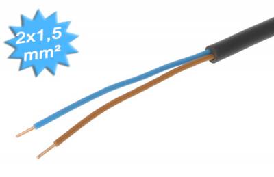 Cable lectrique - Rigide - R2V - 2 x 1.5 mm - Couronne de 50 mtres