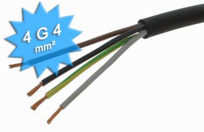 Cable lectrique - Souple - H07 RNF - 4G4 mm - Au mtre