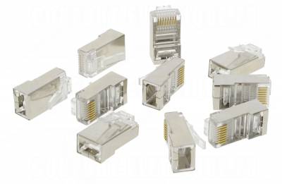 Boite de 10 Connecteurs RJ 45 cat�gories 5 STP 8 contacts
