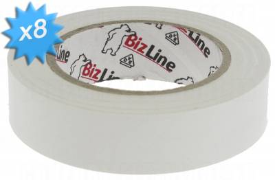 Ruban adh�sif �lectricien blanc en rouleau de 10 m�tres Lot de 8