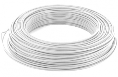 Fil rigide - H07VU - 1 x 2.5 mm - Blanc - Couronne de 100 mtres