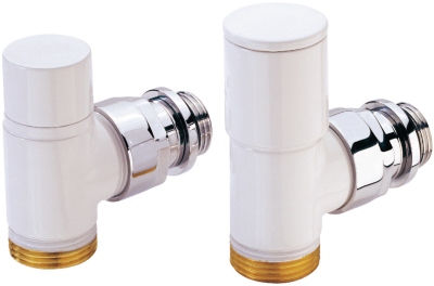 Kit robinet radiateur - Manuel - Design - Blanc - Equerre - 15 x 21 - Alterna KIT1RM