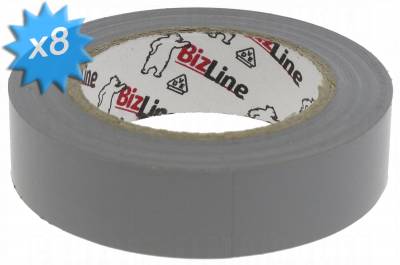 Ruban adh�sif �lectricien gris en rouleau de 10 m�tres Lot de 8