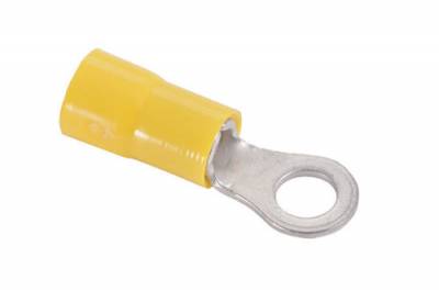 Cosses rondes trou de 5 jaune - Boite de 100