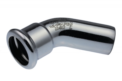 Coude � sertir 45� - Tube Acier Electrozingu� - M�le / Femelle 22 mm - Comap Xpress