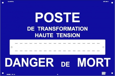 Affiche - POSTE DE TRANSFORMATION HAUTE TENSION - CATU APR-108-4