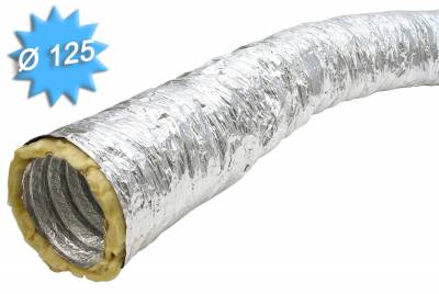 Gaine alu - Isol�e - Diam�tre 125 mm - 10 m�tres - Unelvent