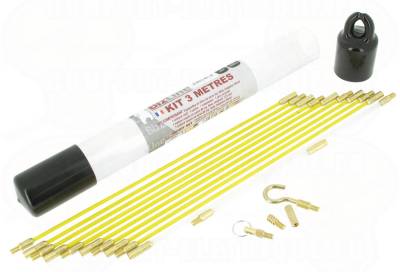.Kit baguette tire fils 3 m�tres diam. 4mm en fibre de verre