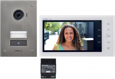Kit vid�o - Platine encastr�e - Avec moniteur 7 pouces - 2 fils - Aiphone JVS1F