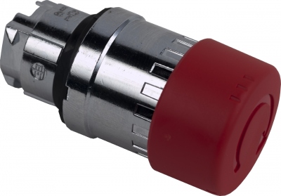 T�te arr�t d'urgence - Rouge - Tourner pour d�verouiller - D30 - Schneider ZB4BS834