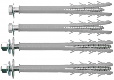 Kit fixation - Chauffe eau - Pour paroi creuse isol�e - 12 x 280 mm - Bizline 710144