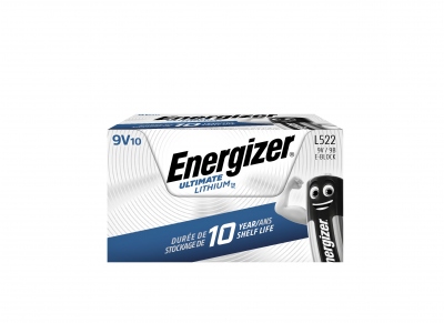 Pile lithium Energizer Ultimate - 6LR61 - 9 Volts - Boite de 10 piles