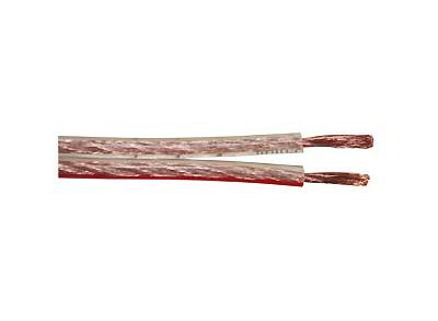 Cable Haut Parleur plat - 2 x 2 mm - Translucide - Couronne de 100 mtres