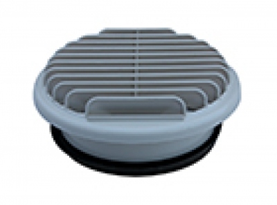 Entr�e ou sortie d'air murale - 160 mm - En PVC - Beige - Atlantic 464043